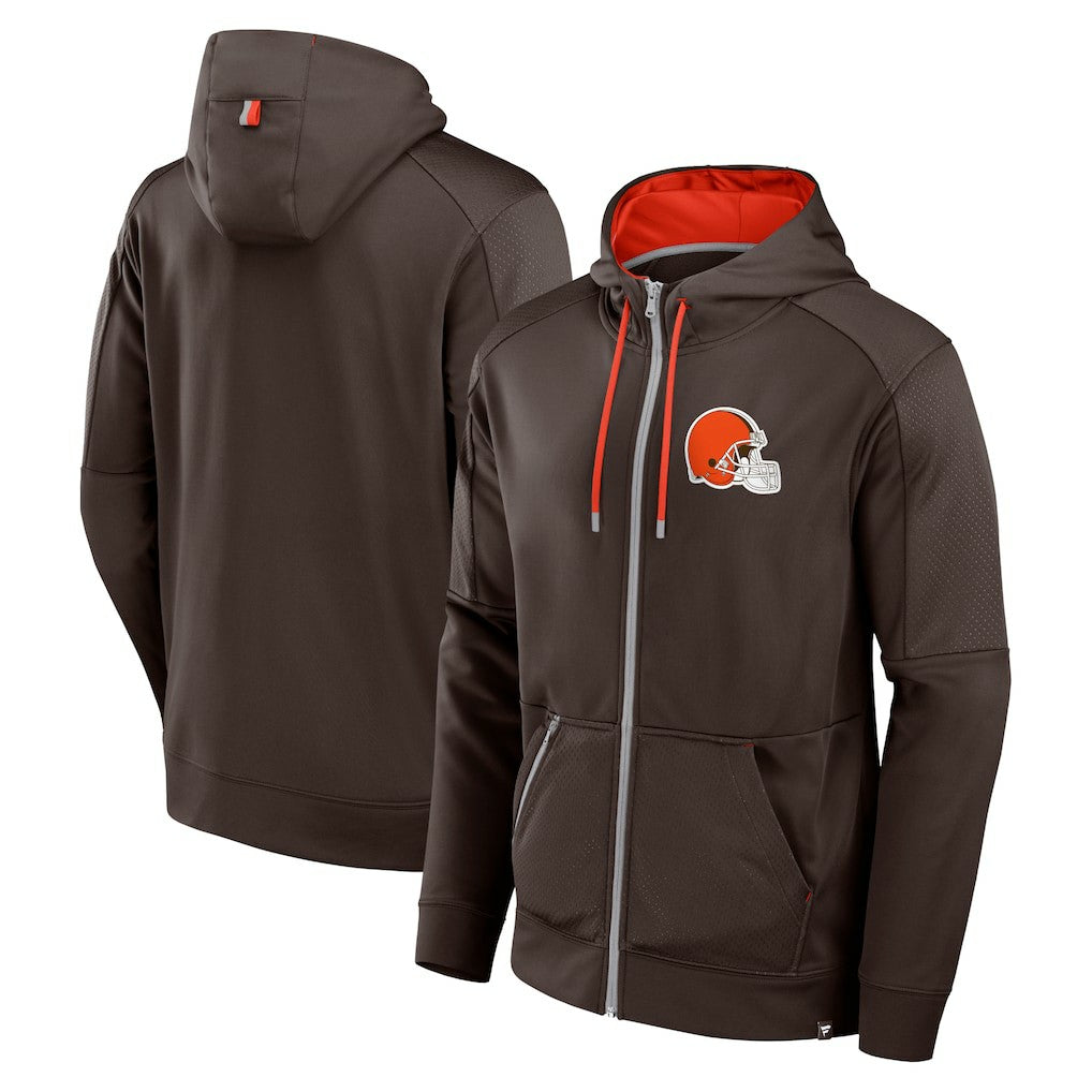 Cleveland Browns Defender Full-Zip Hoodie Brown