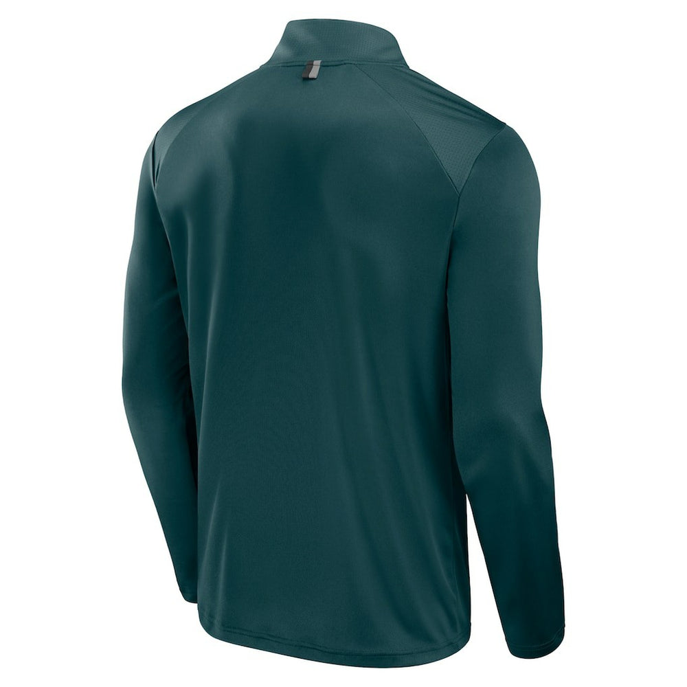 Philadelphia Eagles Defender Long Sleeve Quarter-Zip Jacket Midnight Green