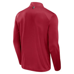 San Francisco 49ers Defender Long Sleeve Quarter-Zip Jacket Scarlet