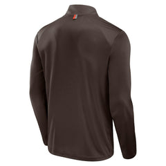 Cleveland Browns Defender Long Sleeve Quarter-Zip Jacket Brown