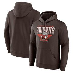 Cleveland Browns Geometric Chrome Pullover Hoodie Brown