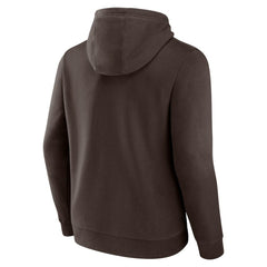 Cleveland Browns Geometric Chrome Pullover Hoodie Brown