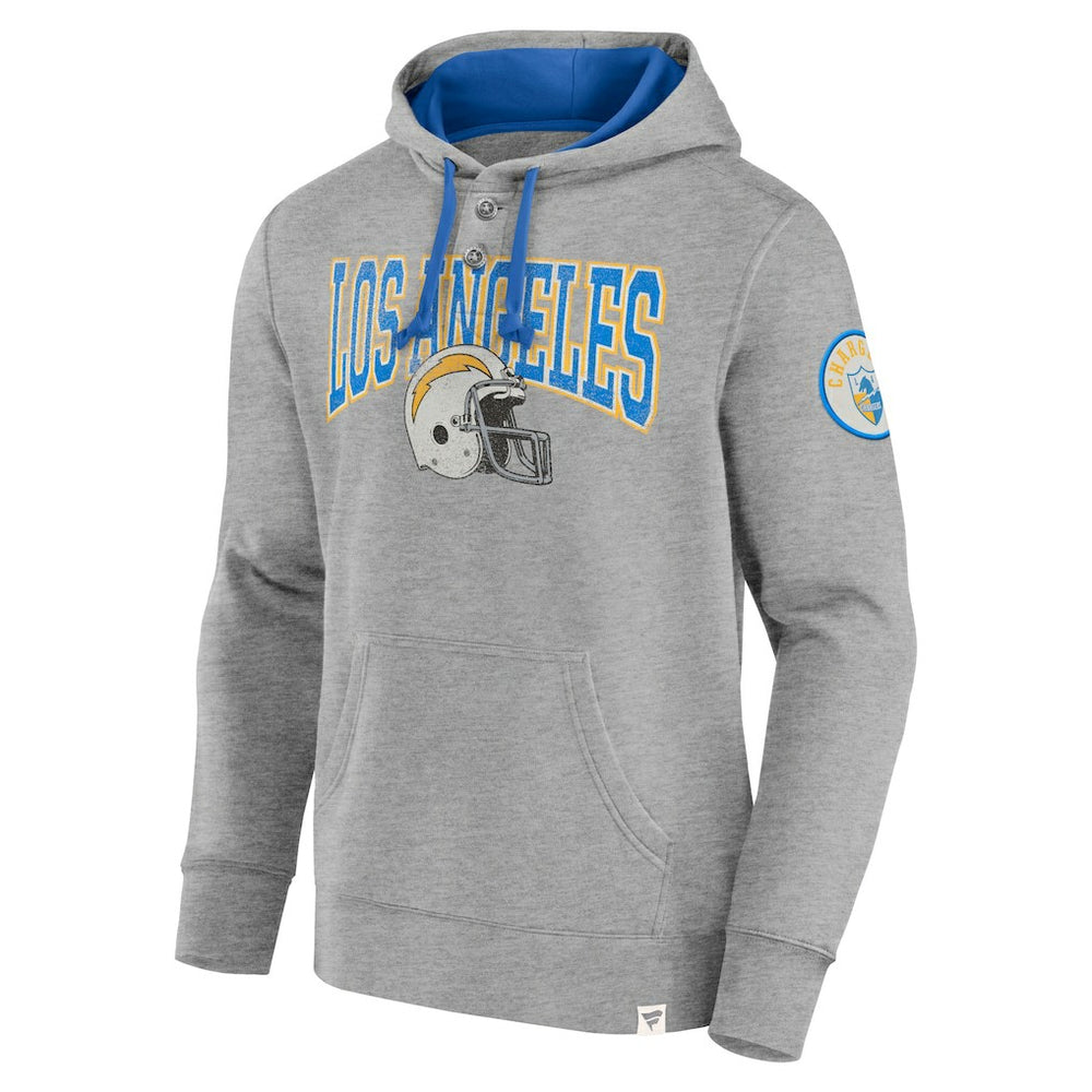 Los Angeles Chargers Label Maker Pullover Hoodie Gray
