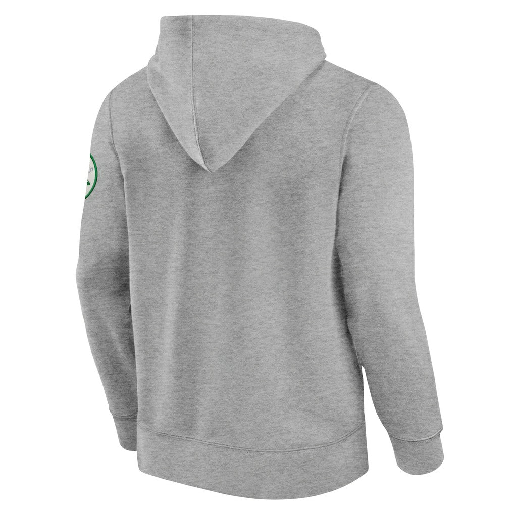 New York Jets Label Maker Pullover Hoodie Heather Gray