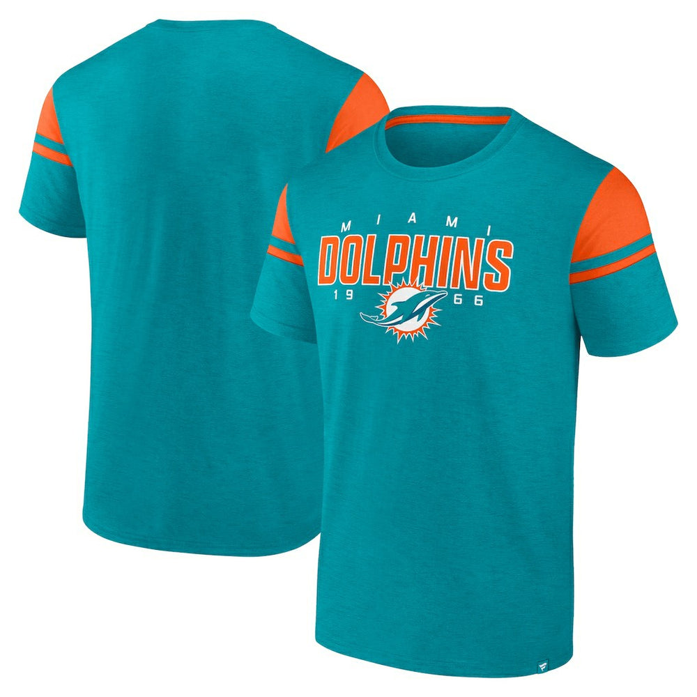 Miami Dolphins Old School Play Slub T-Shirt Aqua