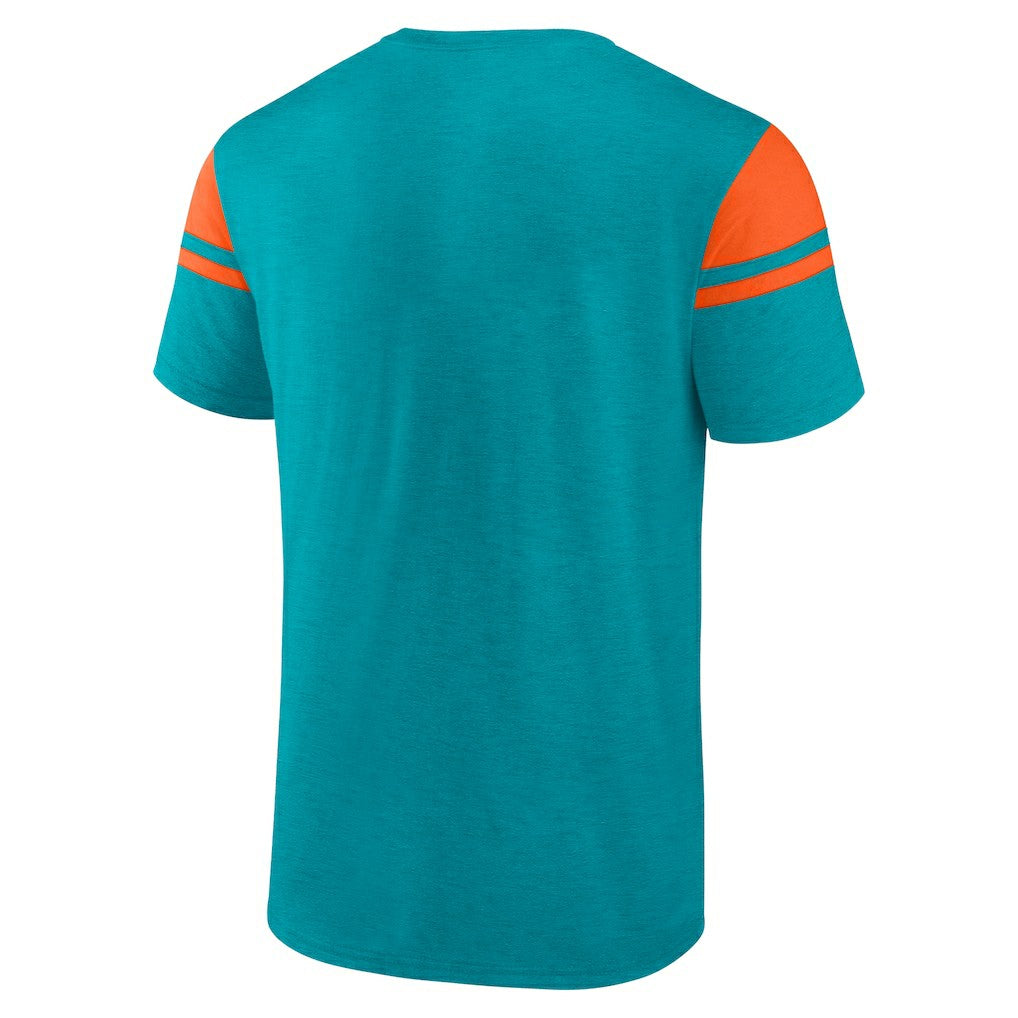 Miami Dolphins Old School Play Slub T-Shirt Aqua