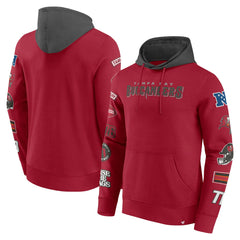 Tampa Bay Buccaneers Patched Out Pullover Hoodie Red/Pewter