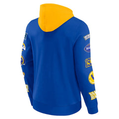 Los Angeles Rams Patched Out Pullover Hoodie Royal/Gold