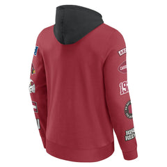 Arizona Cardinals Patched Out Pullover Hoodie Cardinal/Black