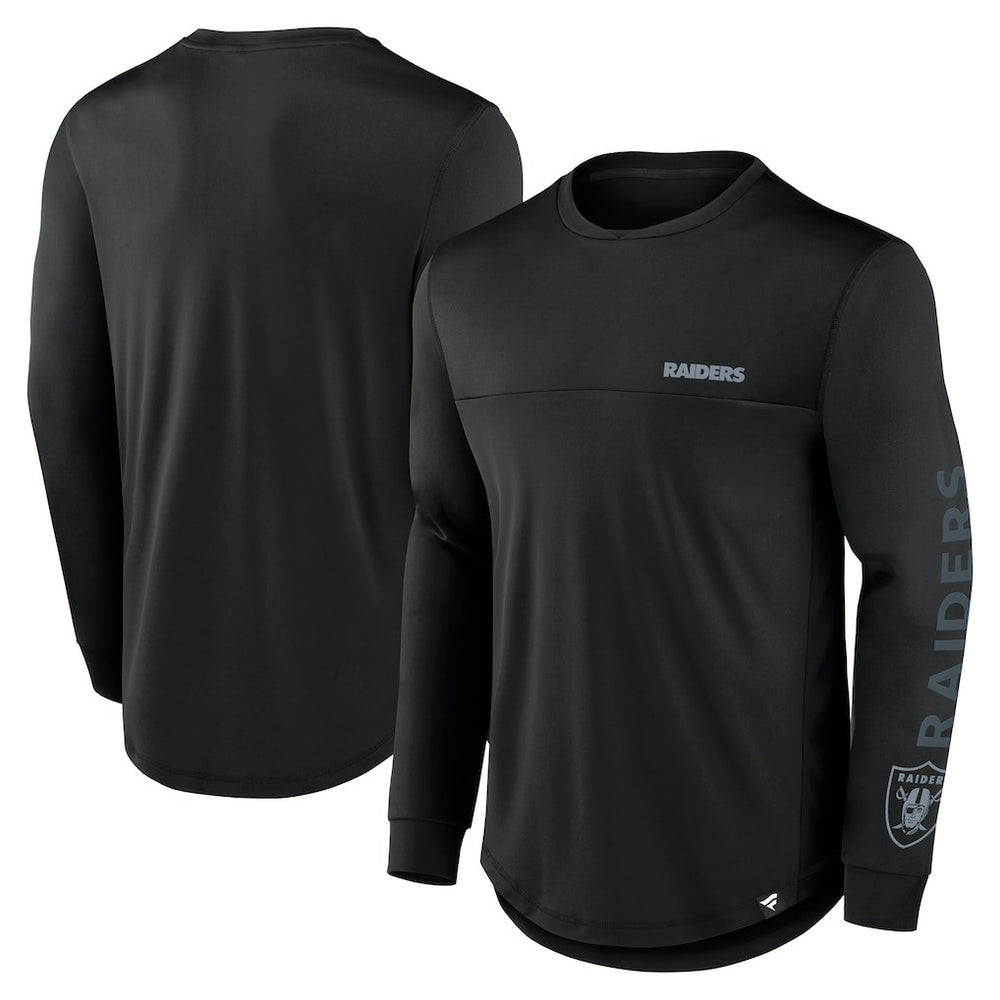 Las Vegas Raiders Blackout Long Sleeve T-Shirt Black