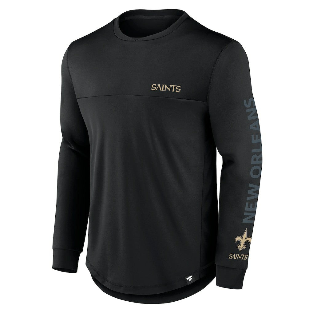 New Orleans Saints Blackout Long Sleeve T-Shirt Black