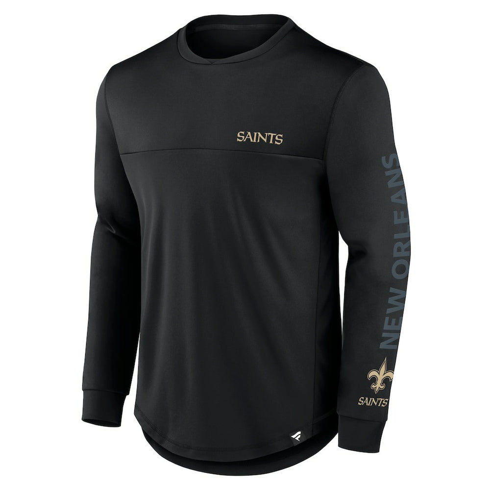 New Orleans Saints Blackout Long Sleeve T-Shirt Black