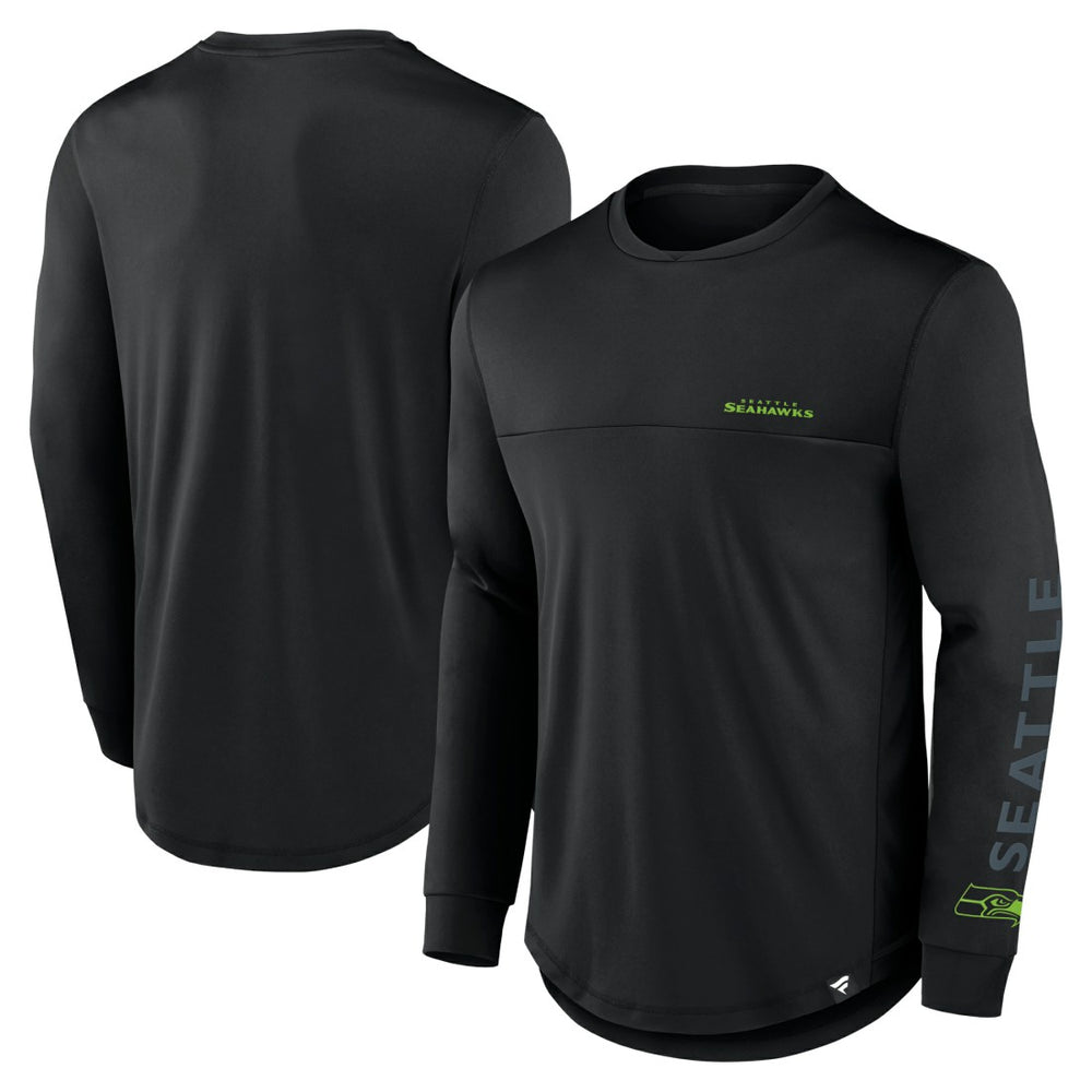 Seattle Seahawks Blackout Long Sleeve T-Shirt Black
