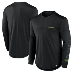 Seattle Seahawks Blackout Long Sleeve T-Shirt Black