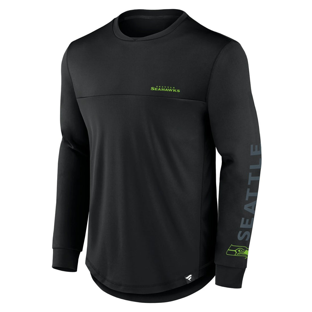 Seattle Seahawks Blackout Long Sleeve T-Shirt Black