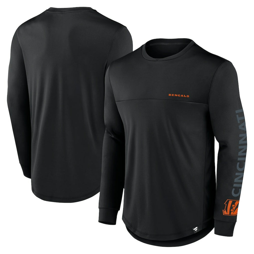 Cincinnati Bengals Blackout Long Sleeve T-Shirt Black