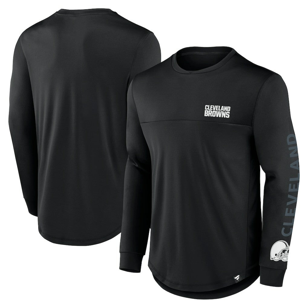 Cleveland Browns Blackout Long Sleeve T-Shirt Black