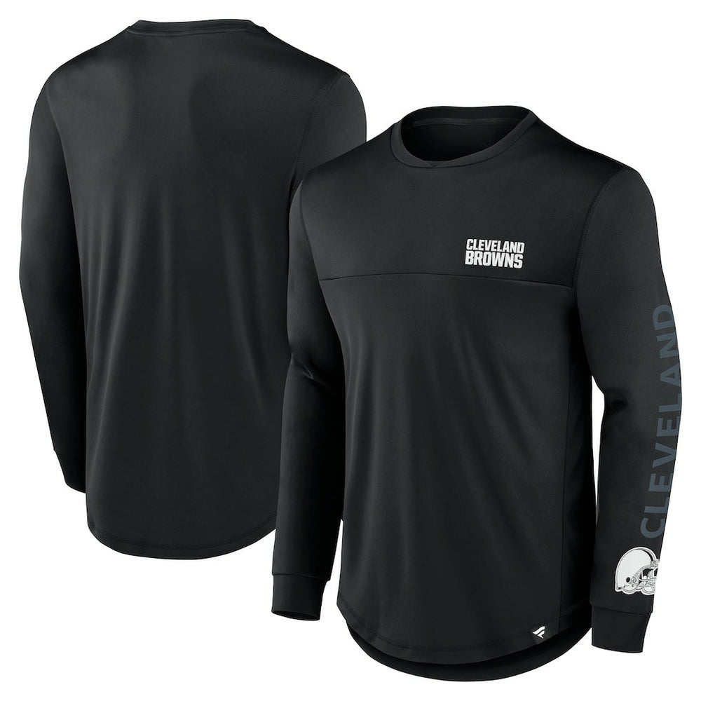 Cleveland Browns Blackout Long Sleeve T-Shirt Black