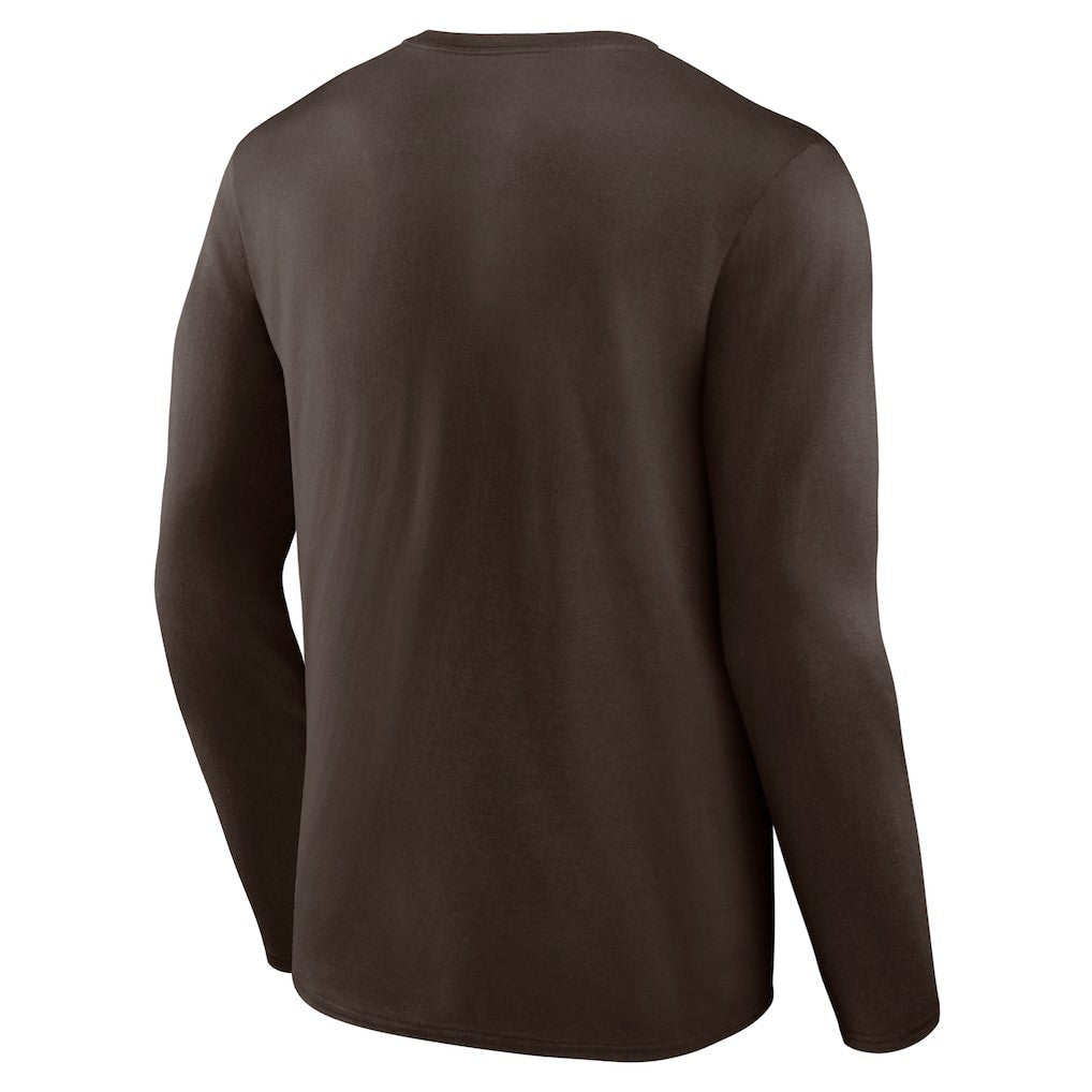 Cleveland Browns Stat Sheet Long Sleeve T-Shirt Brown