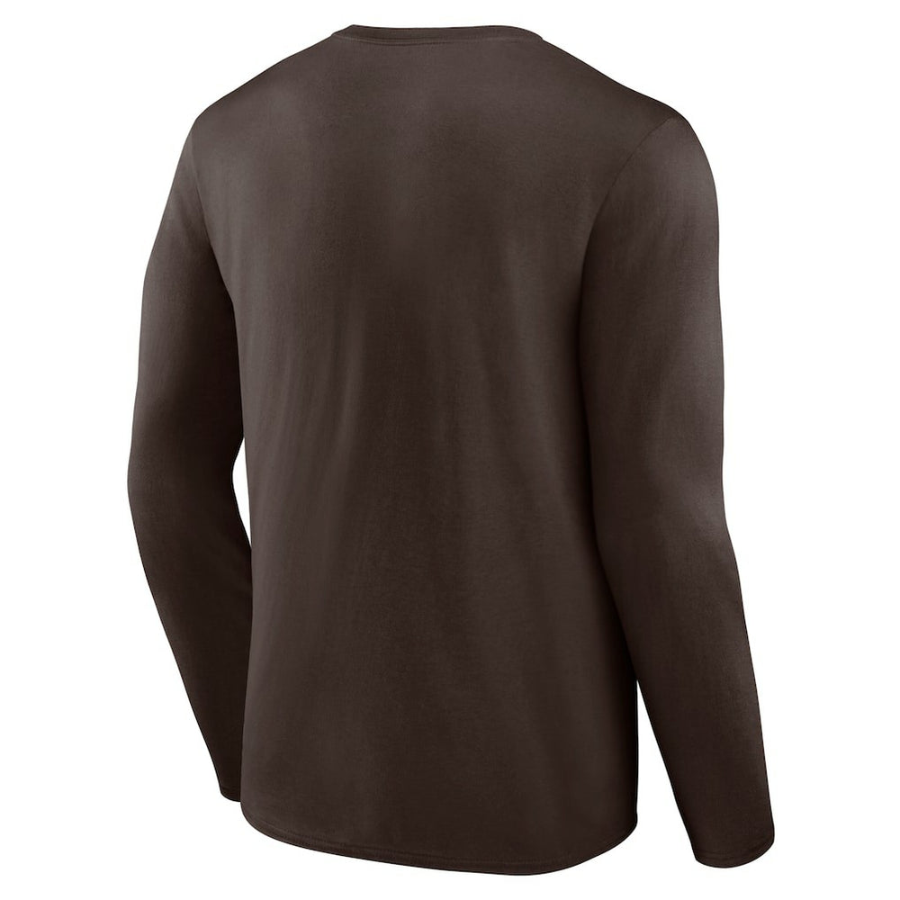 Cleveland Browns Stat Sheet Long Sleeve T-Shirt Brown