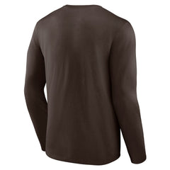 Cleveland Browns Stat Sheet Long Sleeve T-Shirt Brown