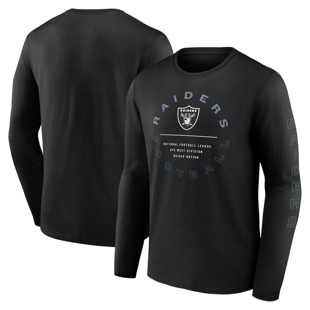 Las Vegas Raiders Stat Sheet Long Sleeve T-Shirt Black