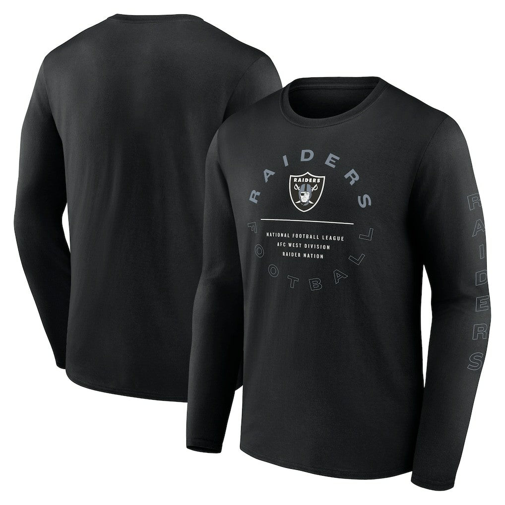Las Vegas Raiders Stat Sheet Long Sleeve T-Shirt Black