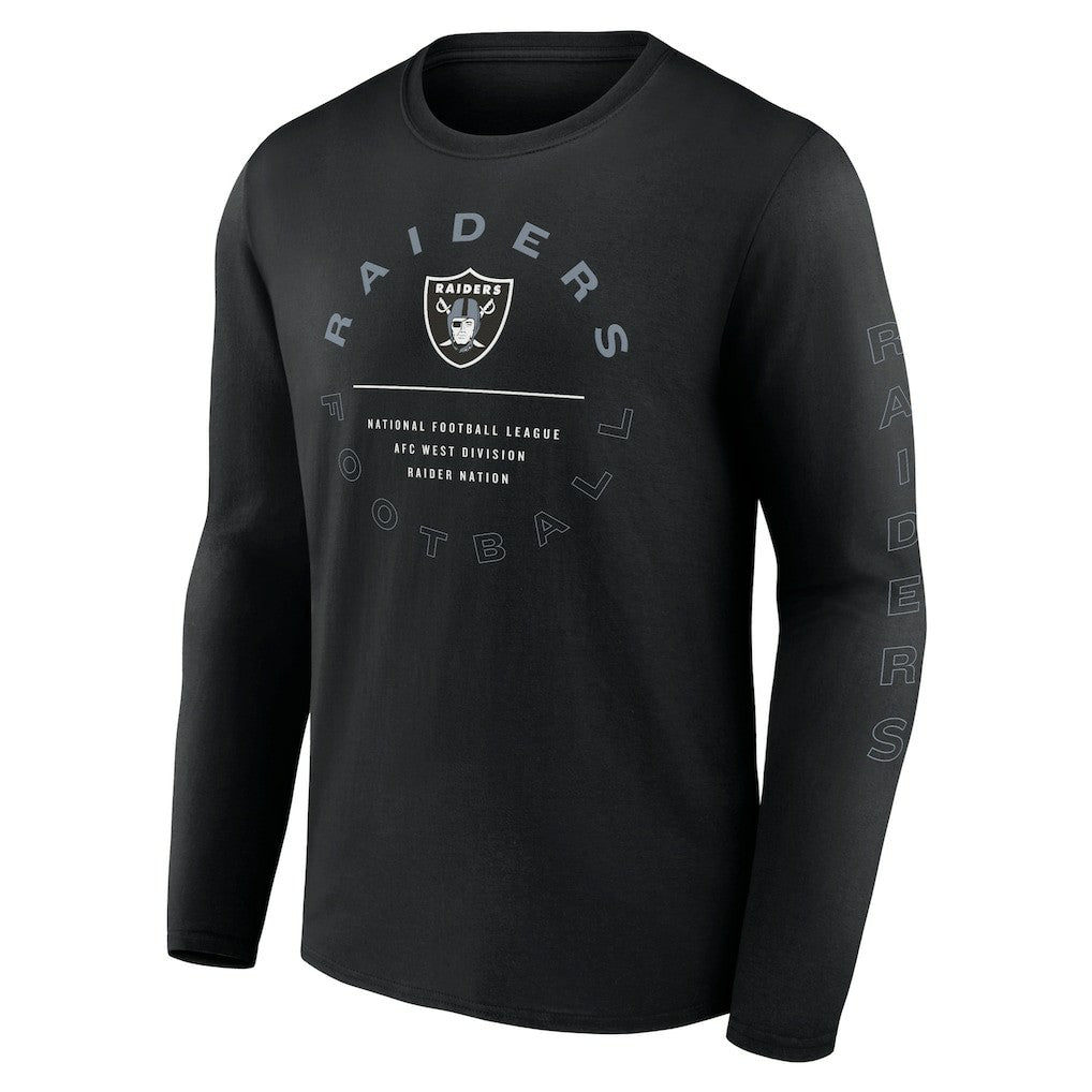 Las Vegas Raiders Stat Sheet Long Sleeve T-Shirt Black