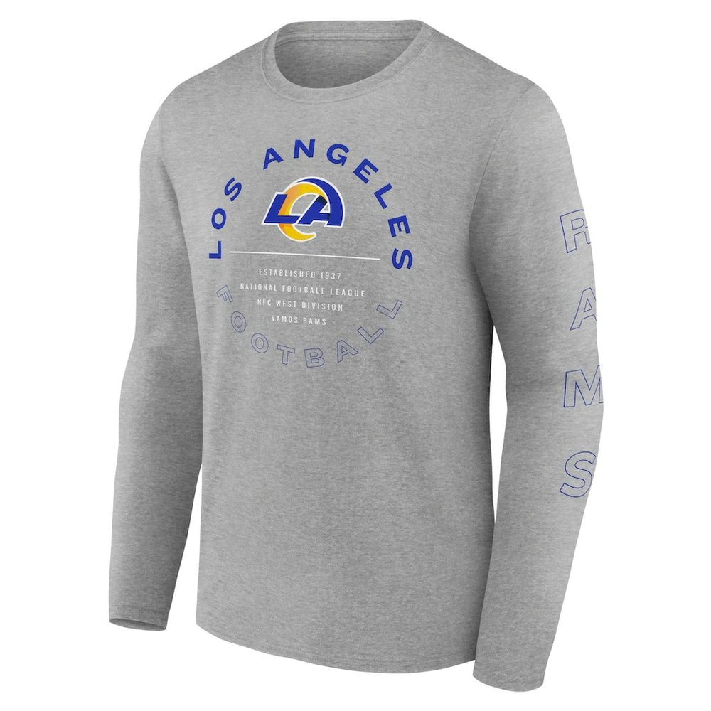 Los Angeles Rams Stat Sheet Long Sleeve T-Shirt Heather Gray