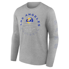 Los Angeles Rams Stat Sheet Long Sleeve T-Shirt Heather Gray