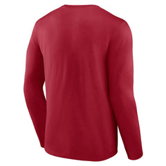 San Francisco 49ers Stat Sheet Long Sleeve T-Shirt Scarlet