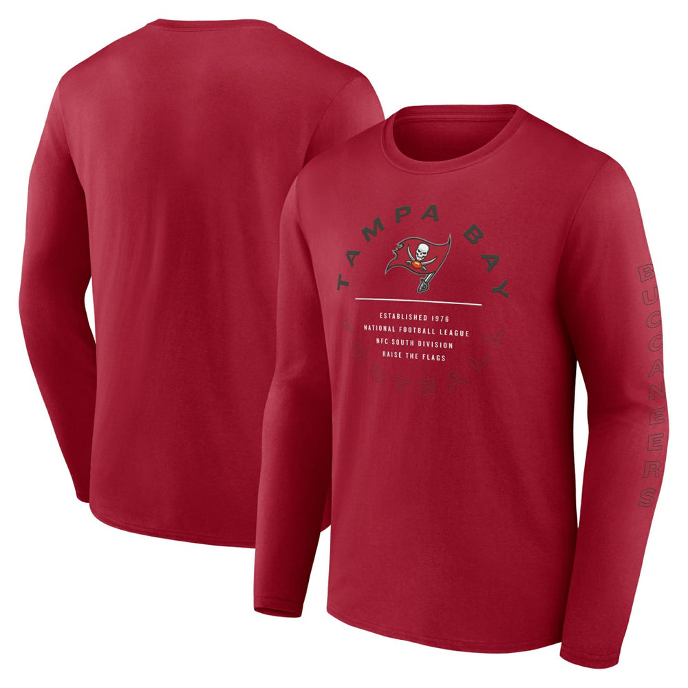 Tampa Bay Buccaneers Stat Sheet Long Sleeve T-Shirt Red