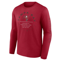Tampa Bay Buccaneers Stat Sheet Long Sleeve T-Shirt Red