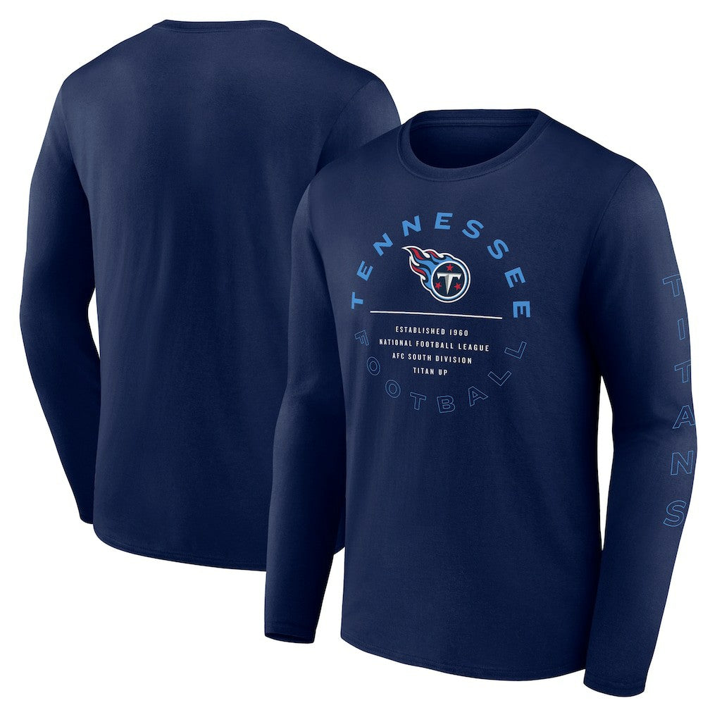 Tennessee Titans Stat Sheet Long Sleeve T-Shirt Navy