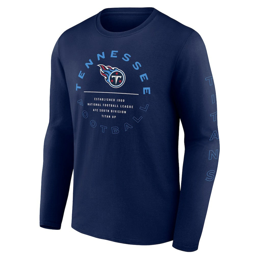 Tennessee Titans Stat Sheet Long Sleeve T-Shirt Navy