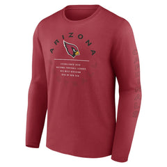 Arizona Cardinals Stat Sheet Long Sleeve T-Shirt Cardinal