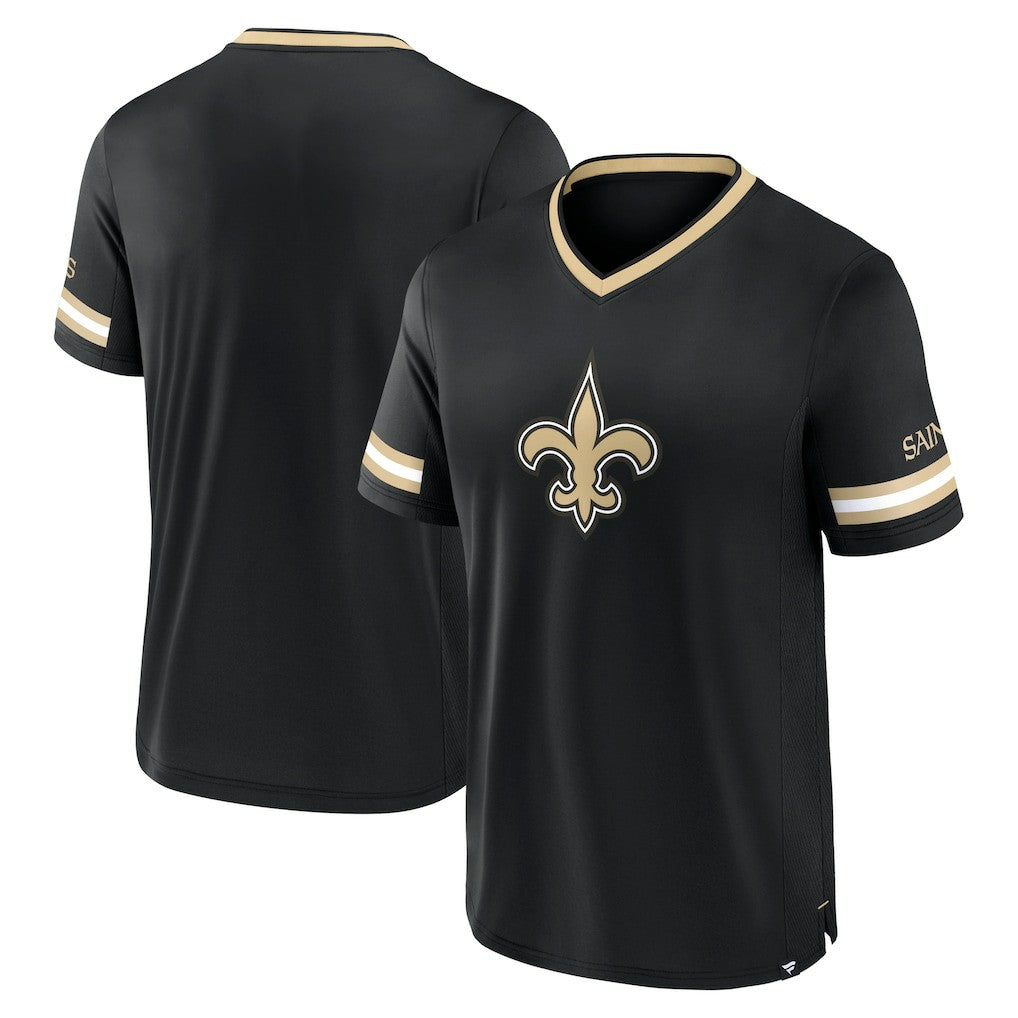 New Orleans Saints Stripe Stacking T-Shirt Black