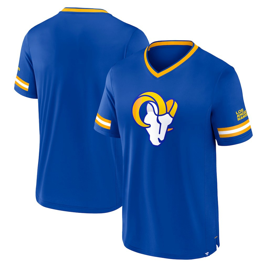 Los Angeles Rams Stripe Stacking T-Shirt Royal