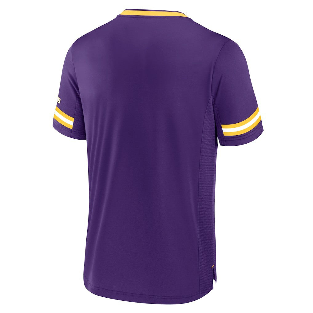 Minnesota Vikings Stripe Stacking T-Shirt Purple