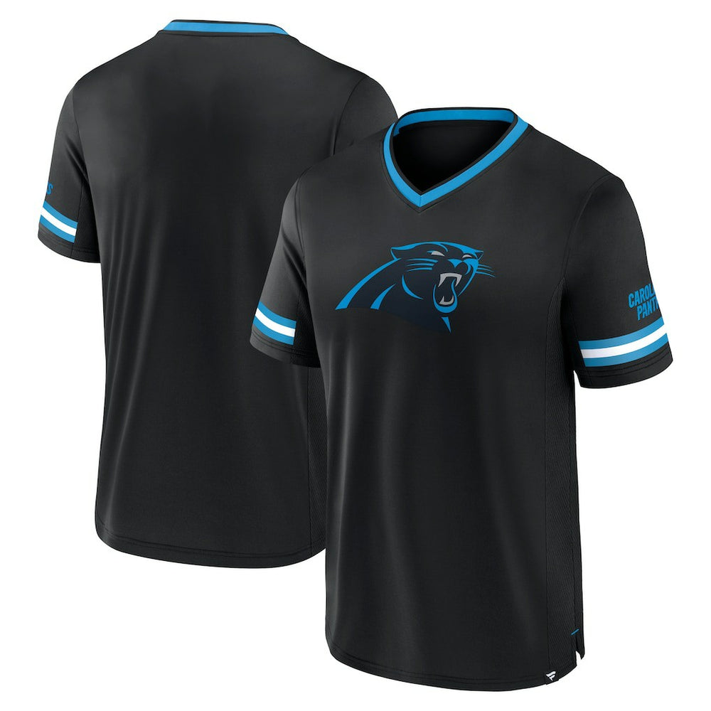 Carolina Panthers Stripe Stacking T-Shirt Black