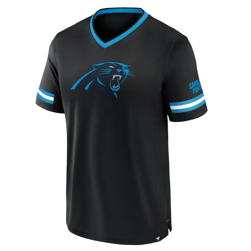 Carolina Panthers Stripe Stacking T-Shirt Black