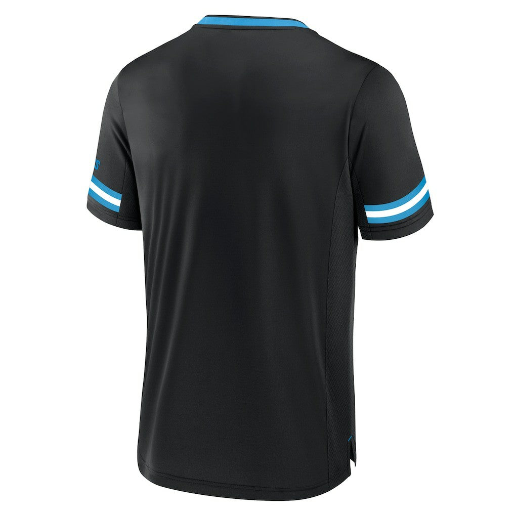 Carolina Panthers Stripe Stacking T-Shirt Black