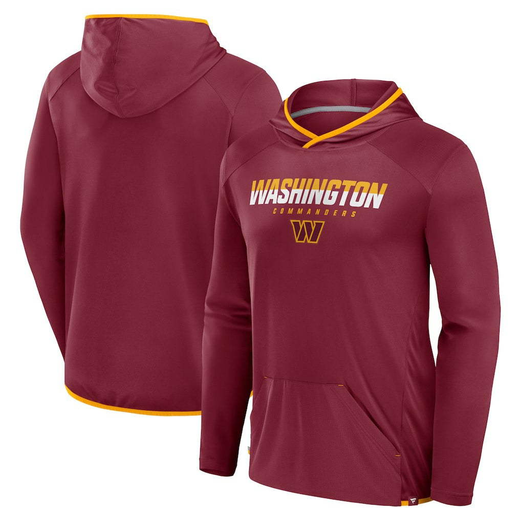 Washington Commanders Transitional Defender Hoodie Long Sleeve T-Shirt Burgundy