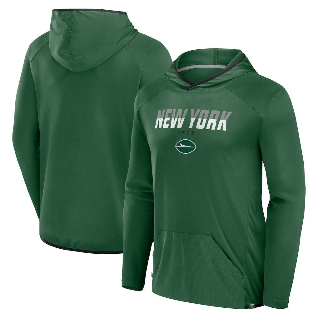 New York Jets Transitional Defender Hoodie Long Sleeve T-Shirt Green