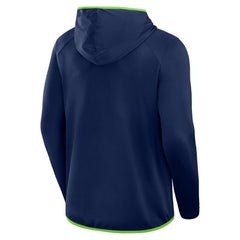 Seattle Seahawks Transitional Defender Hoodie Long Sleeve T-Shirt College Navy