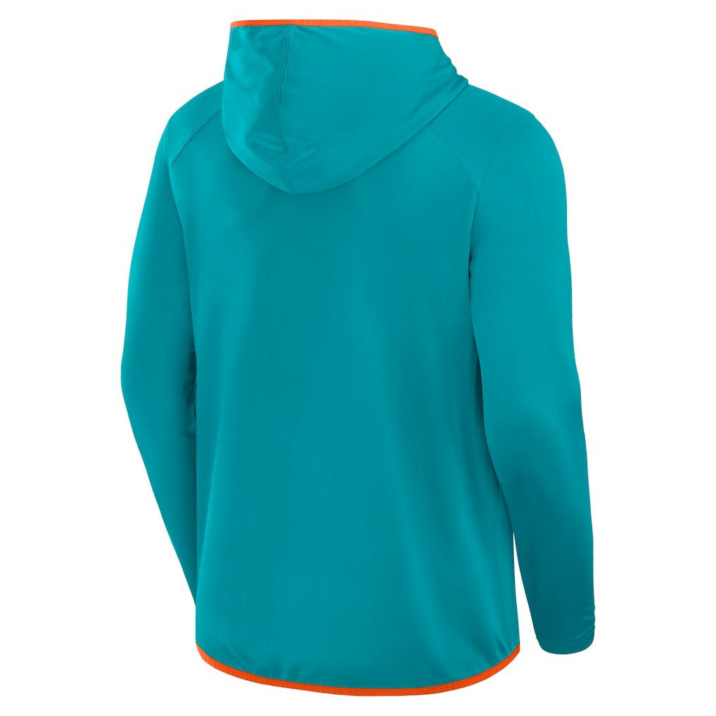 Miami Dolphins Transitional Defender Hoodie Long Sleeve T-Shirt Aqua