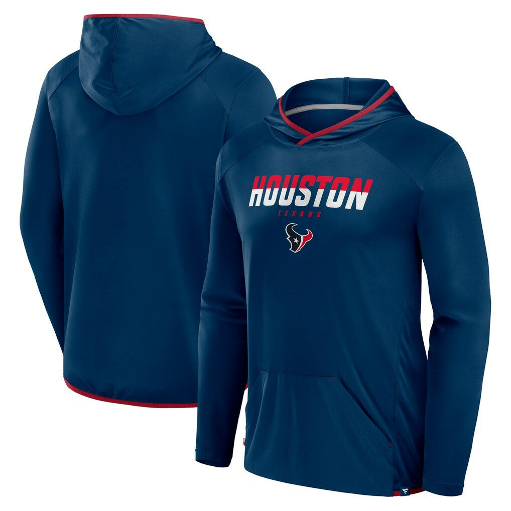 Houston Texans Transitional Defender Hoodie Long Sleeve T-Shirt Navy