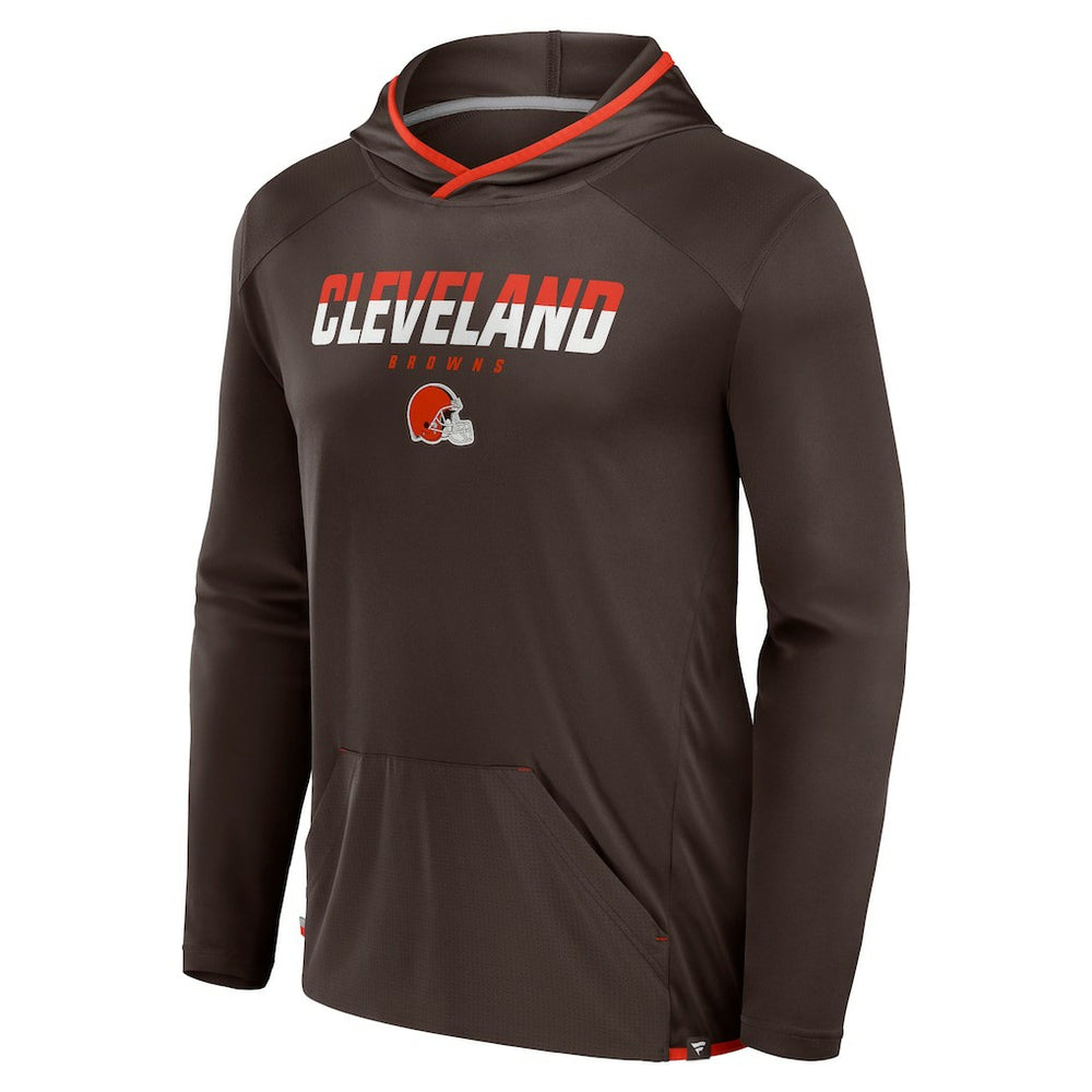 Cleveland Browns Transitional Defender Hoodie Long Sleeve T-Shirt Brown