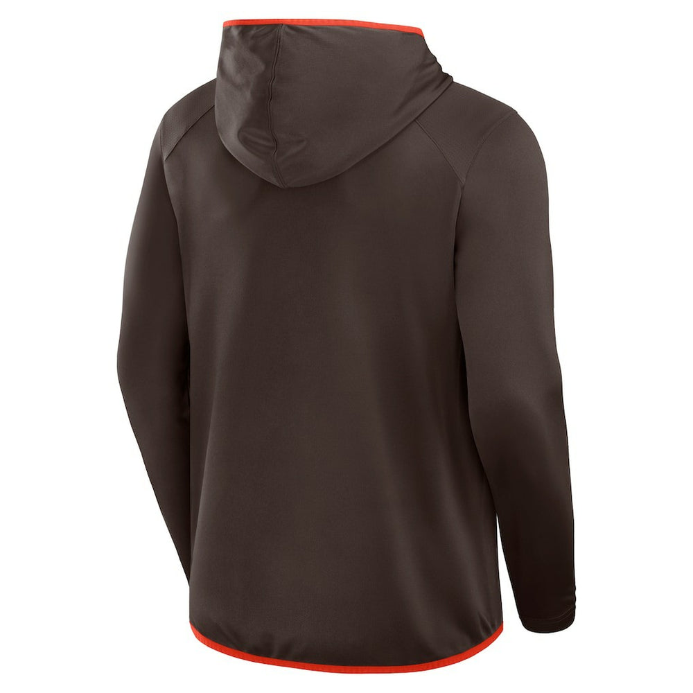 Cleveland Browns Transitional Defender Hoodie Long Sleeve T-Shirt Brown