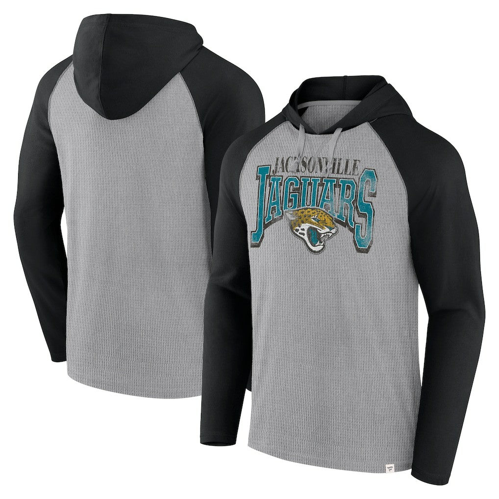 Jacksonville Jaguars Under Center Long Sleeve Hoodie T-Shirt Gray/Black